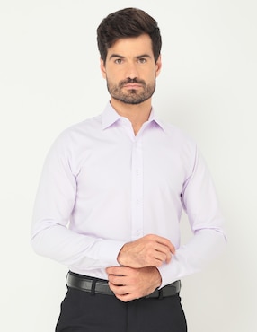 Camisa De Vestir Parllieni Manga Larga Para Hombre