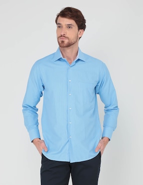 Camisa De Vestir Parllieni Manga Larga Para Hombre