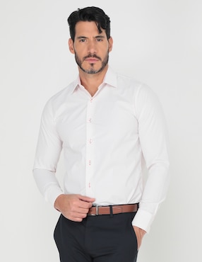 Camisa De Vestir Parllieni Manga Larga Para Hombre