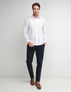 Guayabera manga larga Gianfranco Dunna para hombre