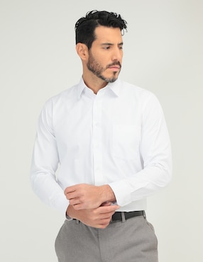 Camisa De Vestir Pierre Cardin De Algodón Manga Larga Para Hombre