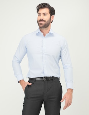 Camisa De Vestir Pierre Cardin De Algodón Manga Larga Para Hombre