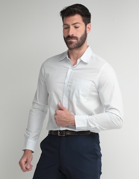 Camisa De Vestir Gianfranco Dunna Manga Larga Para Hombre