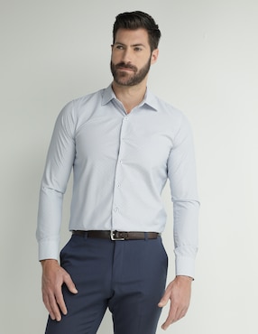 Camisa Casual Parllieni Manga Larga Para Hombre