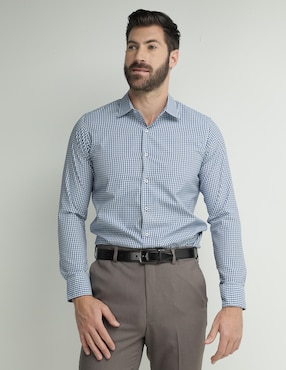 Camisa Casual Parllieni Manga Larga Para Hombre