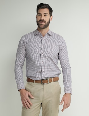 Camisa Casual Parllieni Manga Larga Para Hombre