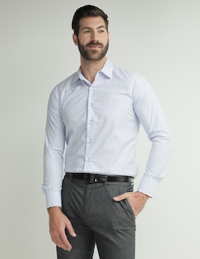 Camisa Casual Parllieni Manga Larga Para Hombre