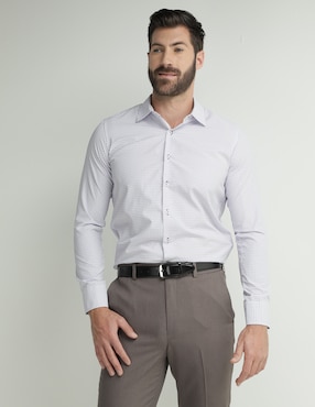 Camisa Casual Parllieni Manga Larga Para Hombre