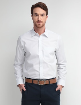 Camisa Casual Gianfranco Dunna De Popelina Manga Larga Para Hombre