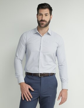 Camisa De Vestir Parllieni Manga Larga Para Hombre