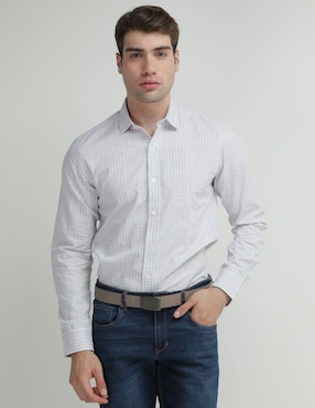 Camisa Casual Contempo De Algodón Manga Larga Para Hombre