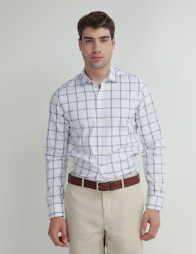 Camisa Casual Contempo De Algodón Manga Larga Para Hombre