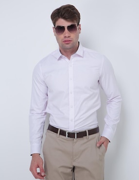 Camisa Casual Contempo Manga Larga Para Hombre