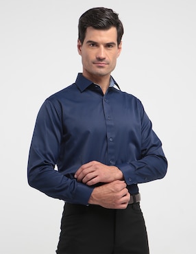 Camisa De Vestir Pierre Cardin Manga Larga Para Hombre