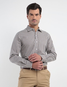 Camisa Casual Gianfranco Dunna De Algodón Manga Larga Para Hombre