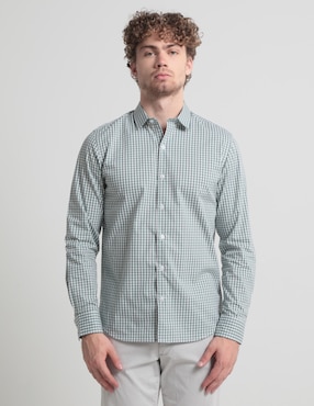 Camisa Casual Contempo De Algodón Manga Larga Para Hombre