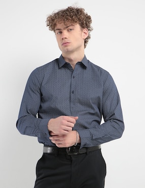 Camisa Casual Contempo De Algodón Manga Larga Para Hombre