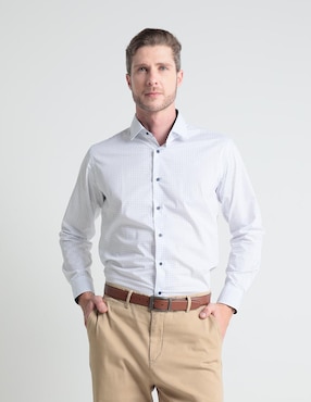 Camisa De Vestir Pierre Cardin Manga Larga Para Hombre