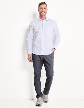 Camisa casual Gianfranco Dunna de algodón manga larga para hombre