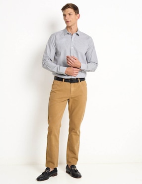 Camisa casual Contempo manga larga para hombre