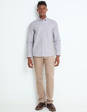 Camisa casual Contempo manga larga para hombre