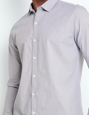 Camisa casual Contempo manga larga para hombre