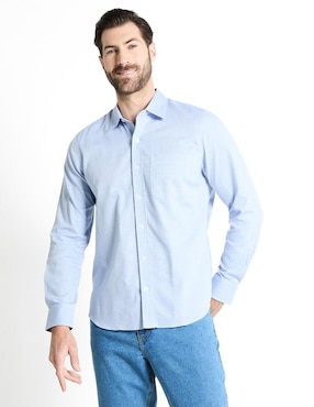 Camisa casual Gianfranco Dunna de algodón manga larga para hombre