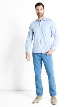 Camisa casual Gianfranco Dunna de algodón manga larga para hombre