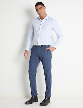 Camisa de vestir Contempo manga larga para hombre