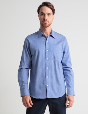 Camisa casual Gianfranco Dunna de algodón manga larga para hombre