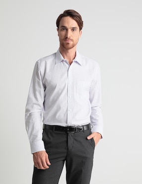 Camisa casual Gianfranco Dunna de algodón manga larga para hombre