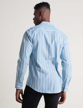 Camisa de vestir Contempo manga larga para hombre