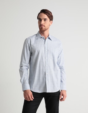 Camisa casual Gianfranco Dunna de algodón manga larga para hombre
