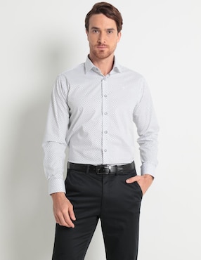 Camisa De Vestir Pierre Cardin Manga Larga Para Hombre