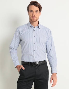 Camisa De Vestir Pierre Cardin Manga Larga Para Hombre