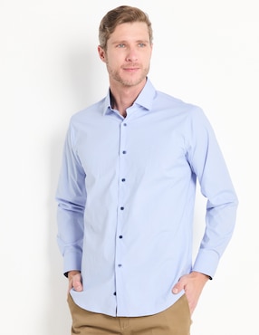 Camisa Casual Pierre Cardin De Algodón Manga Larga Para Hombre