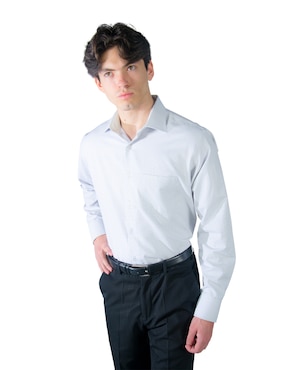 Camisa Formal Parllieni Manga Larga Para Hombre