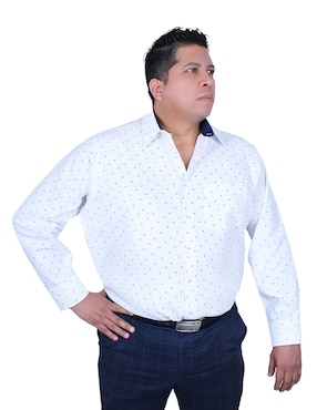 Camisa Formal Parllieni Manga Larga Para Hombre