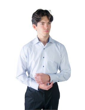 Camisa Formal Parllieni Manga Larga Para Hombre