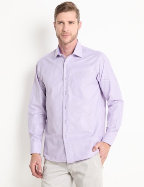 Camisa Business Casual Parllieni manga larga para hombre