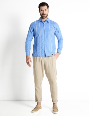 Guayabera manga larga Gianfranco Dunna para hombre