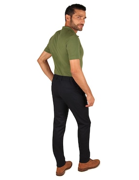 Pantalón de vestir slim Contempo de gabardina para hombre