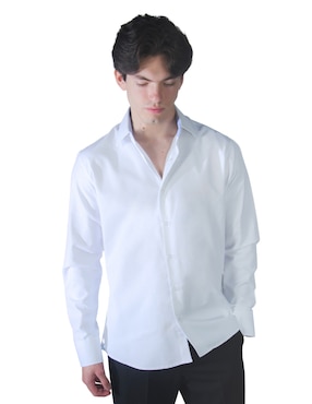 Camisa De Vestir Parllieni Manga Larga Para Hombre