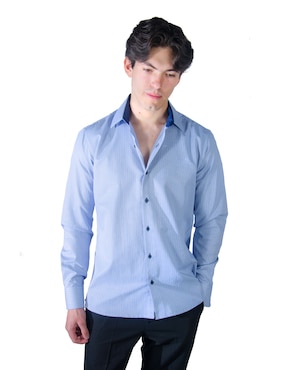 Camisa Formal Parllieni Manga Larga Para Hombre