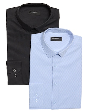 Set camisa formal Contempo manga larga para hombre