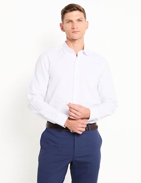 Camisa de vestir Contempo manga larga para hombre
