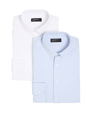 Camisa de vestir Contempo manga larga para hombre