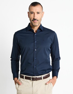 Camisa Business Casual Pierre Cardin Manga Larga Para Hombre