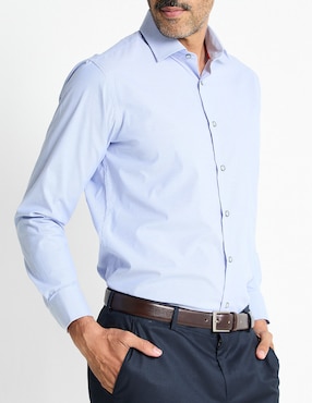 Camisa business casual Pierre Cardin manga larga para hombre