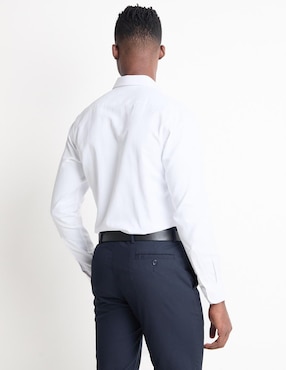 Camisa de vestir Contempo de algodón manga larga para hombre